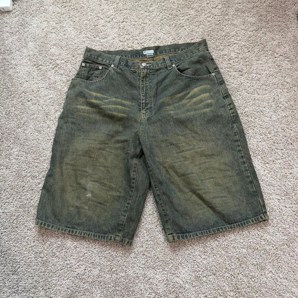 No-boundaries Men's Green and Khaki Shorts